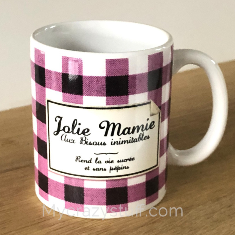 Ensemble Mug et Porte Clés Mamie Chérie - Cadeau Mamie Original