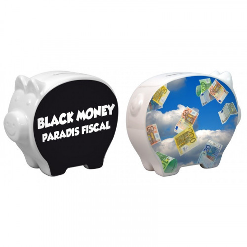 Tirelire cochon Black Money