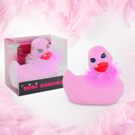 Mini canard fourrure vibrant rose