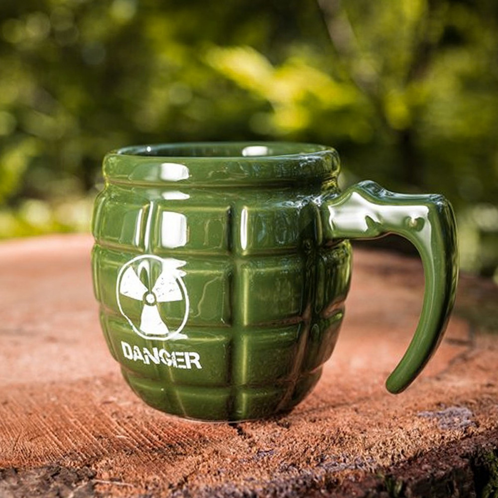 Mug Grenade – Tasse en Céramique Originale Vert Militaire - Mycrazystuff