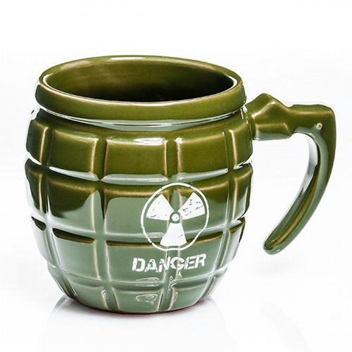 Mug Grenade – Tasse en Céramique Originale Vert Militaire - Mycrazystuff