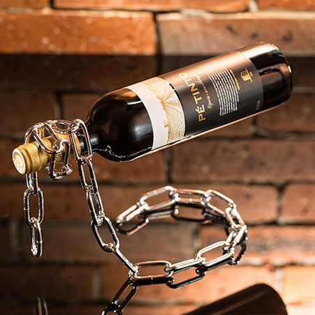 Photo Porte bouteilles "chaîne", illusion visuelle