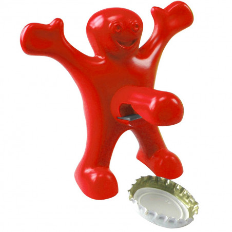 Décapsuleur homme heureux