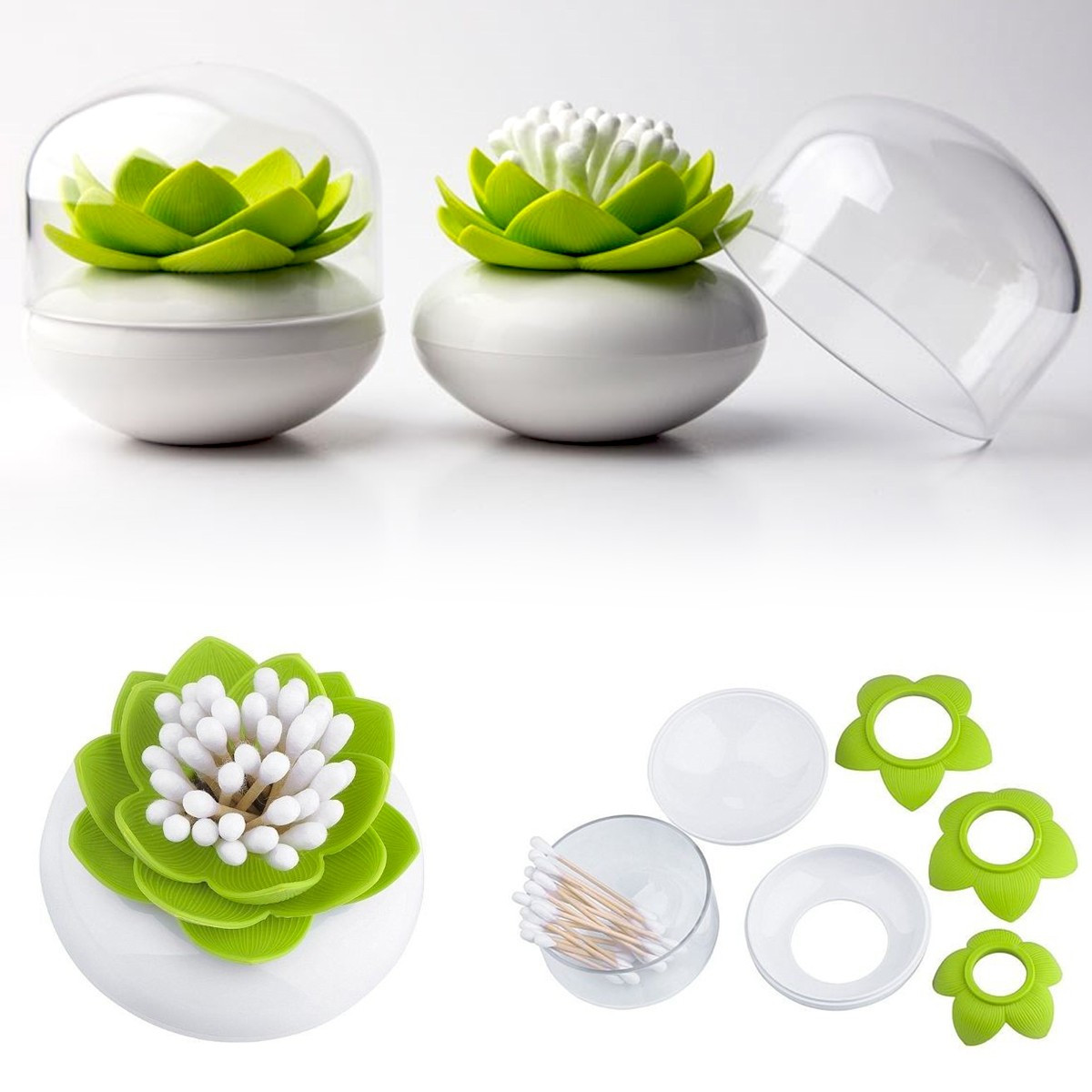 Acheter 1 Pc Lotus décor à la maison cure-dents coton-tige porte-boîte de  rangement 4 couleurs