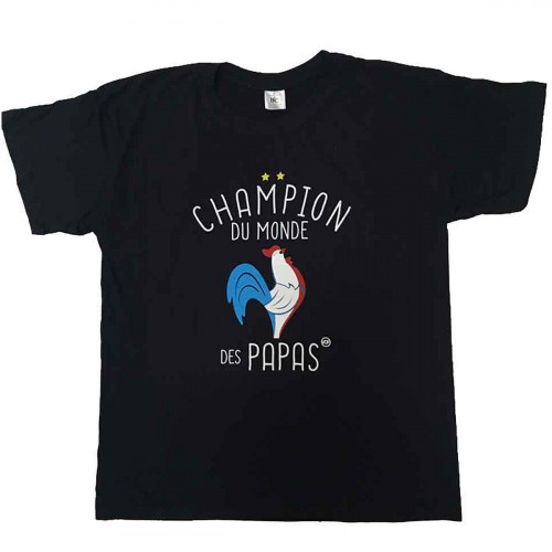 T-shirt humoristique Champion du monde des Papas L