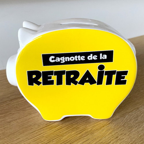 Tirelire cochon Cagnotte de la Retraite