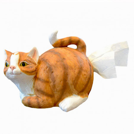 Chat distributeur de mouchoirs