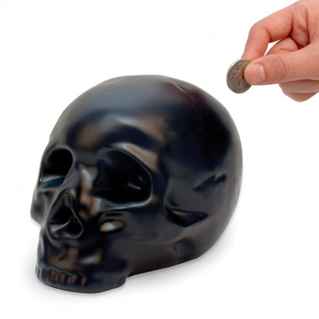 Tirelire crâne noir