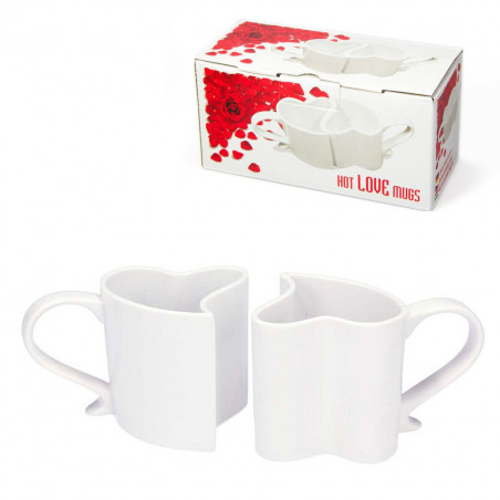 Set de 2 mugs coeur