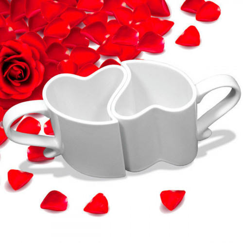 Set de 2 mugs coeur