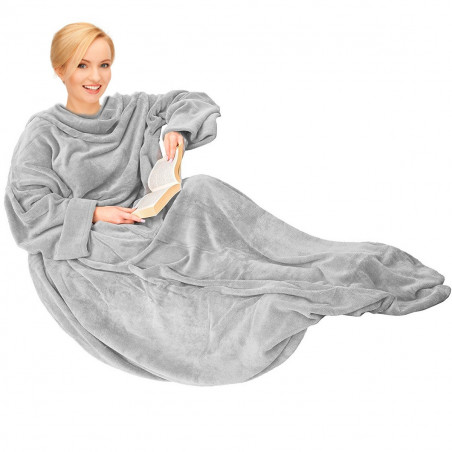 Couverture à manches grise