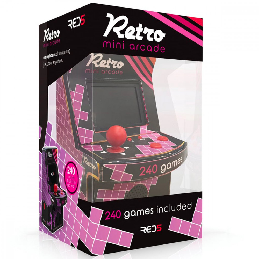 Borne D'Arcade Mini Avizar 156 Jeux - Look Rétro Modèle 4 Jaune - NEUVE