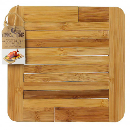 Dessous de plat extensible en bambou