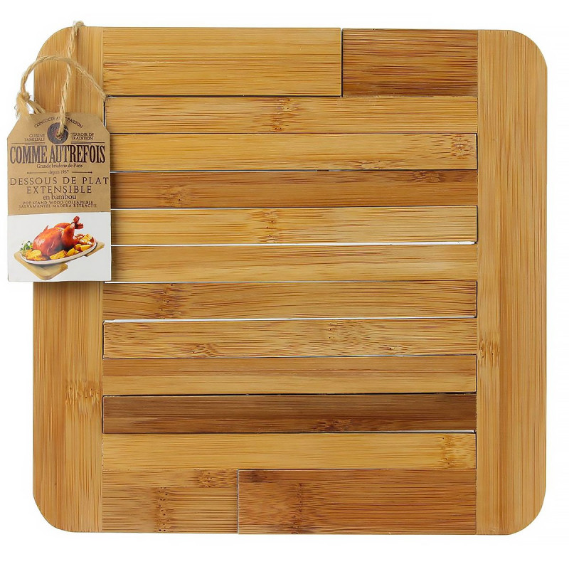 Dessous de plat extensible en bambou