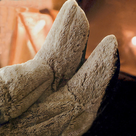 Chaussons chauffants en fourrure