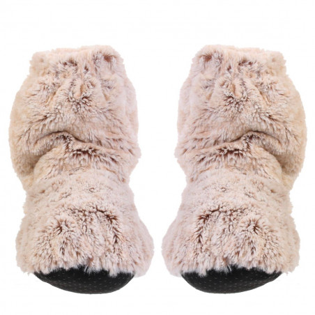 Chaussons chauffants en fourrure
