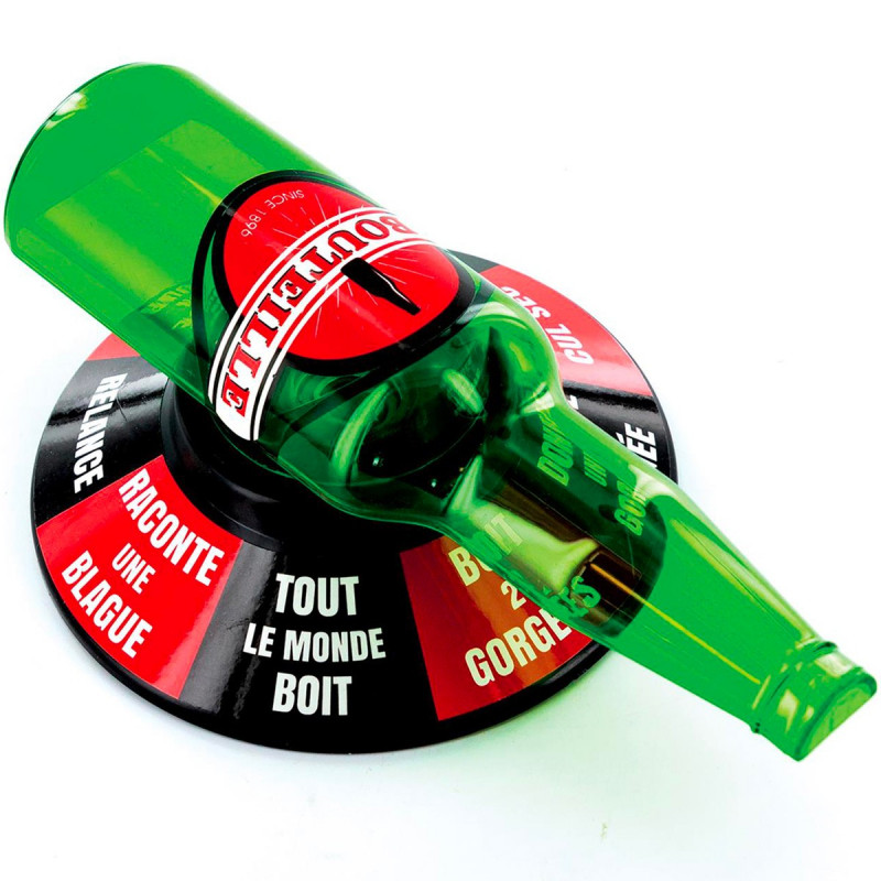 Roulette à boire 16 verres shooter tapis vert râteau de croupier -  Totalcadeau