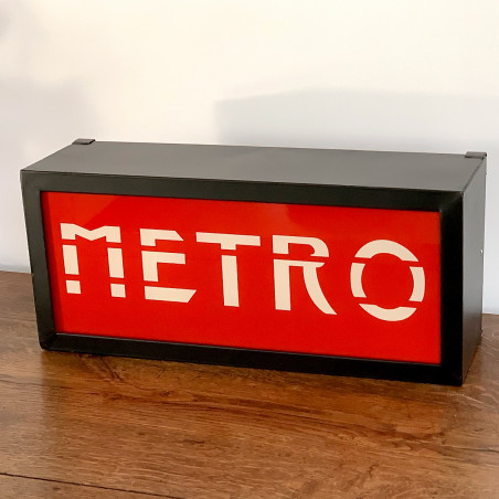 Boîte lumineuse METRO