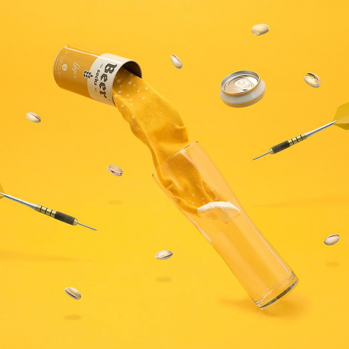 Canette chaussettes bière