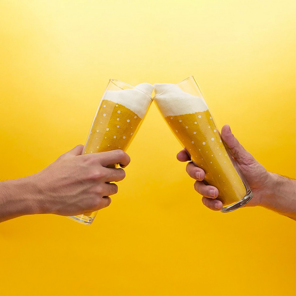 Canette chaussettes bière