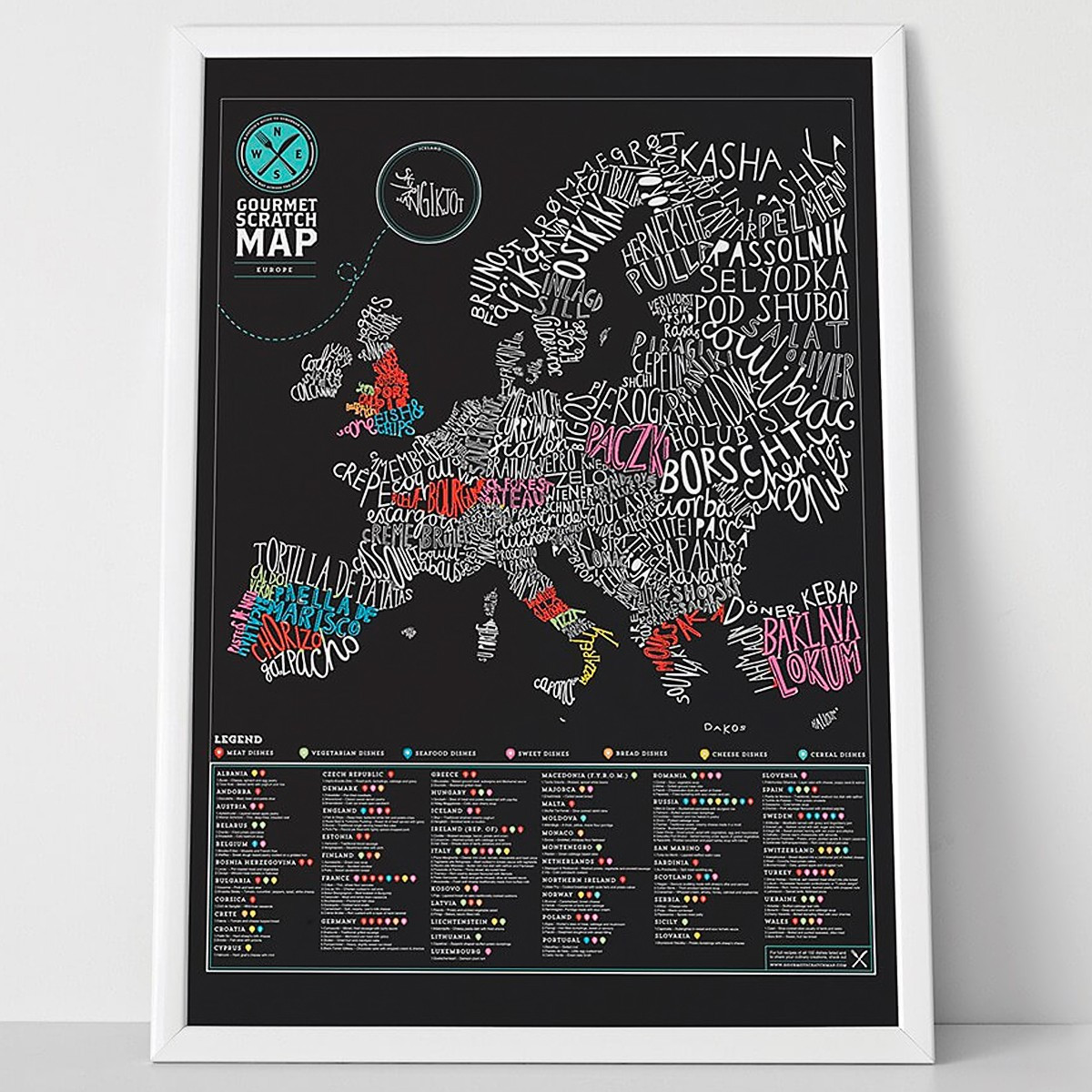 Carte d'Europe Gastronomique à Gratter : Découvrez 130+ Délices