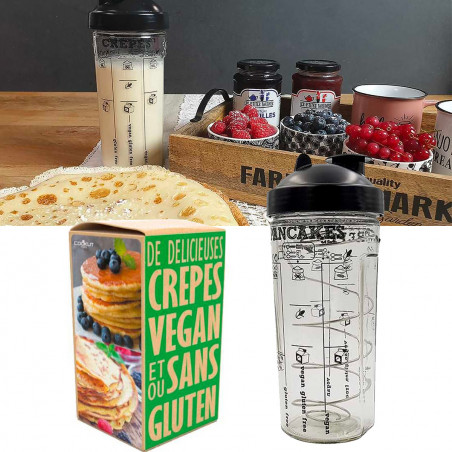Miam Vegan, shaker crêpes et pancakes