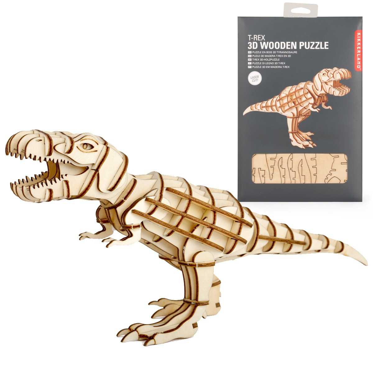 T-Rex puzzle 3D en bois - 7,92 €