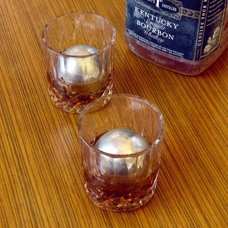 2 boules acier rafraîchisseur de boissons