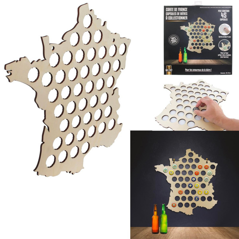Carte de France collecteur de capsules
