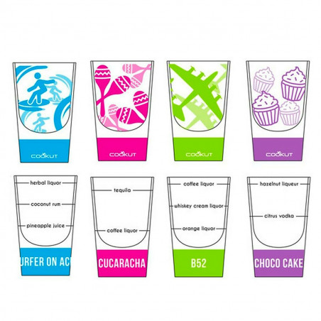 Easy shooters, 4 shots avec recettes cocktail