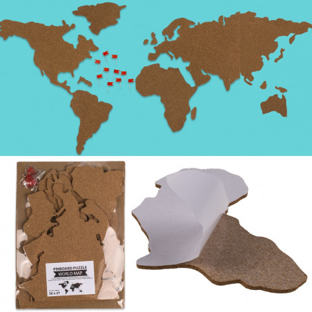 Carte du monde en liège