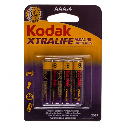 Vente 4 piles Alcalines AAA (LR03) sans mercure ni cadmium.