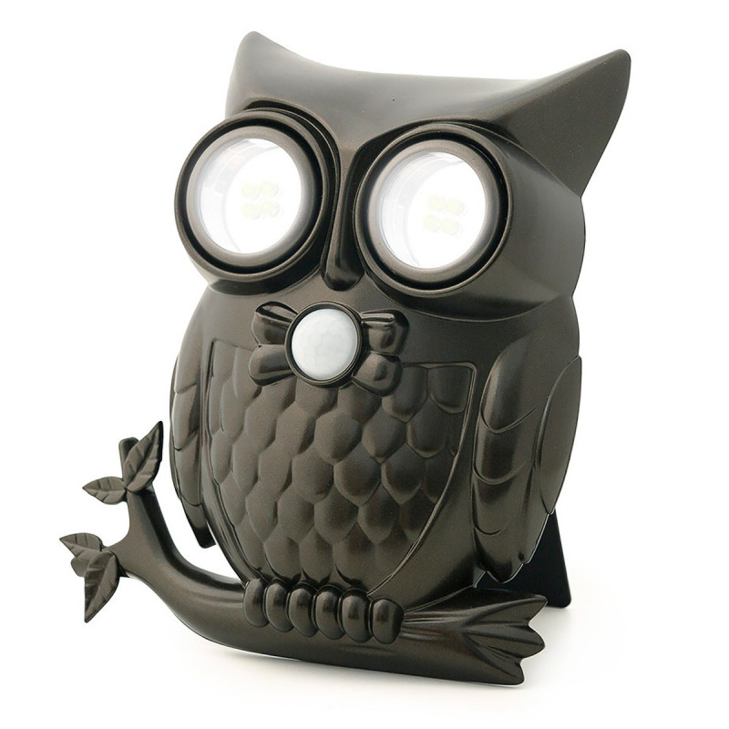 Lampe hibou d'extérieur sonore