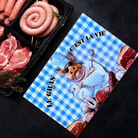 Planche à découper Le gras c'est la vie