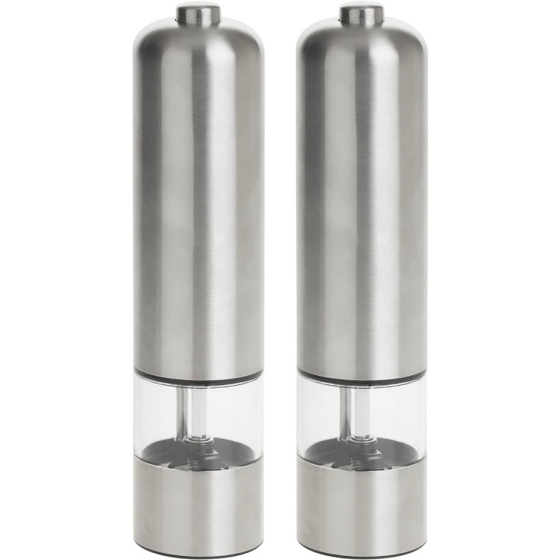 Coffret 2 moulins électriques led inox