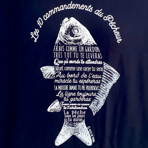 T-shirt Les 10 commandements du Pêcheur - 19,90 €