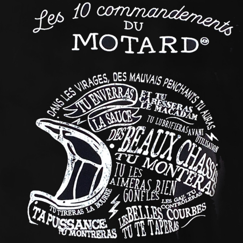 t-shirt-les-10-commandements-du-motard-taille-xl - 16,92 €