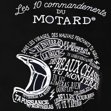 T-shirt "les 10 commandements du Motard" XL