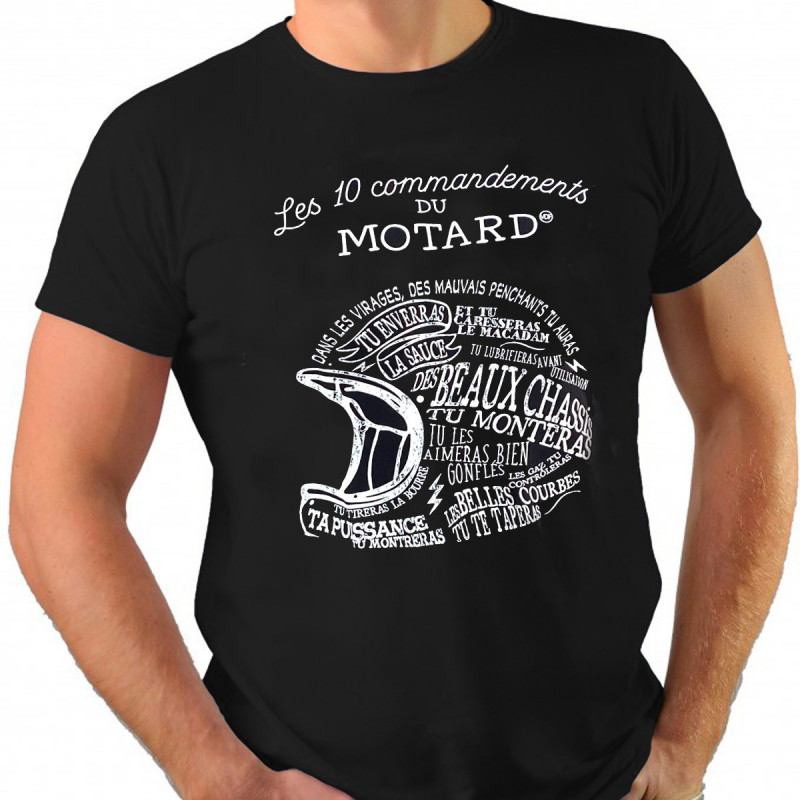 T-shirt "les 10 commandements du Motard" XL