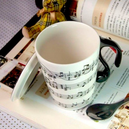 Mug musique avec couvercle