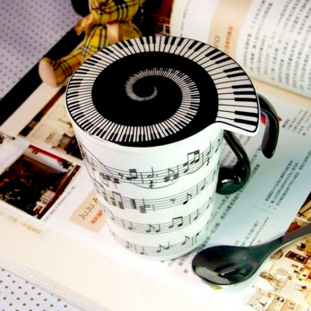Mug musique avec couvercle