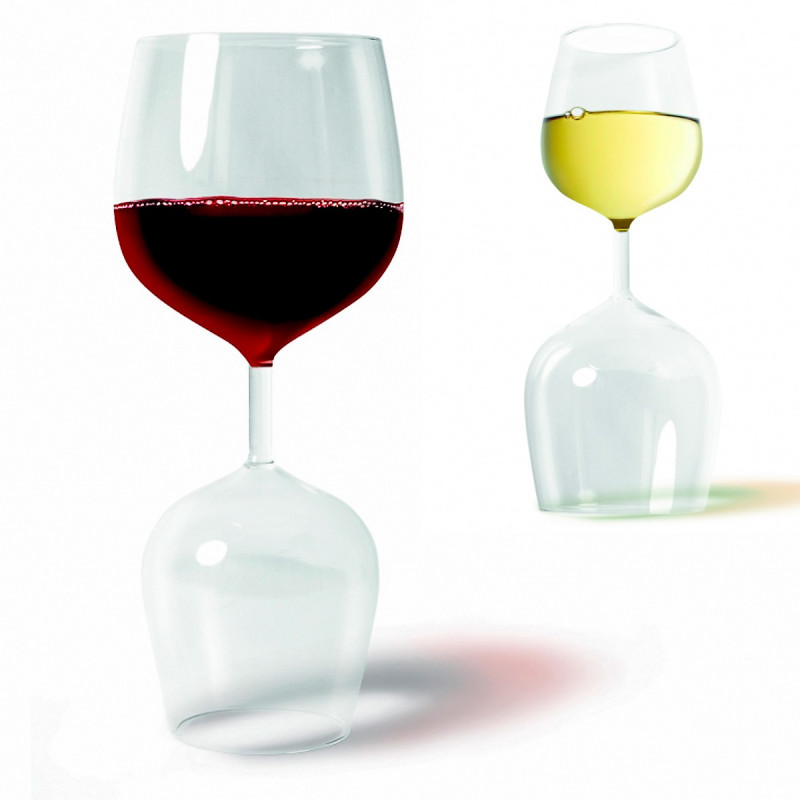 Verre à vin réversible