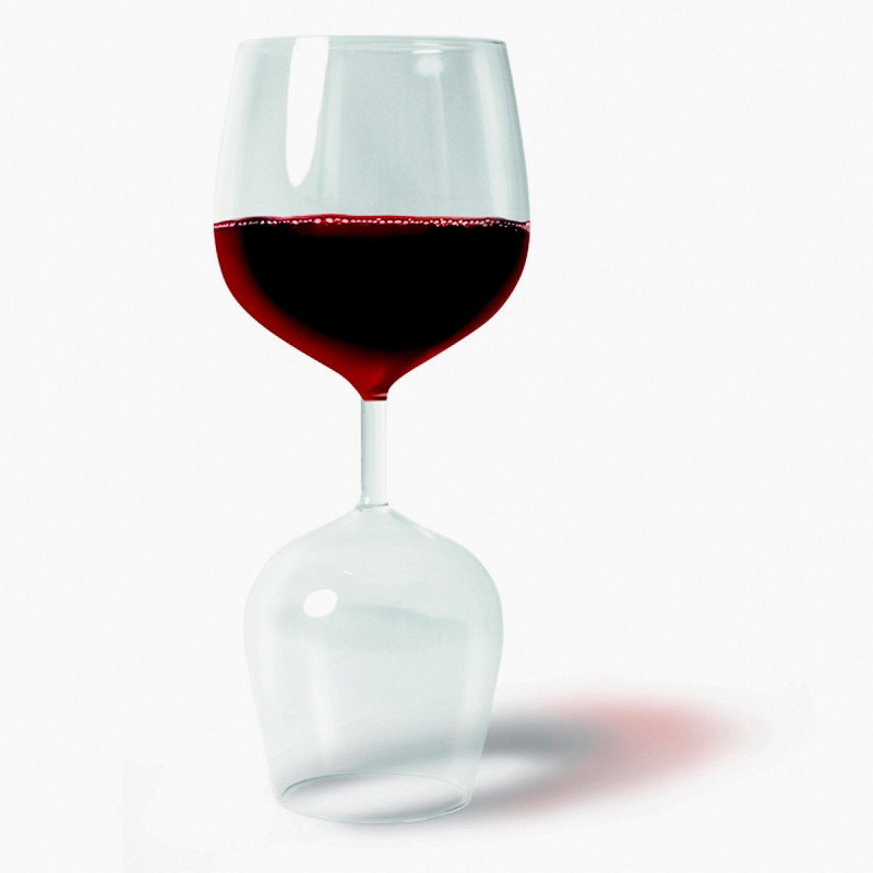 Verre à vin réversible