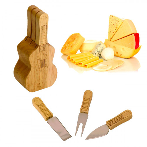 Set couverts à fromage guitare