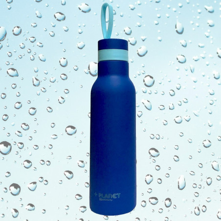 Bouteille isotherme bleue +Planet