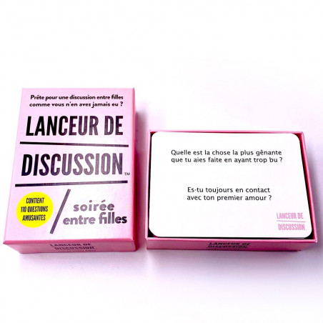Jeu lanceur de discussion soirée entre filles
