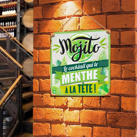 Plaque métal Mojito