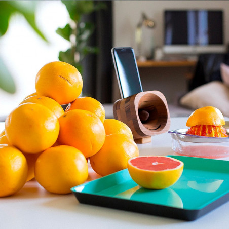 Enceinte en bois design pour iPhone