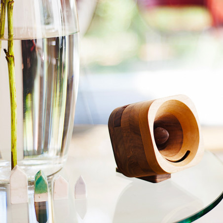 Enceinte en bois design pour iPhone