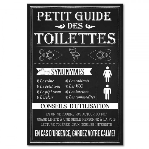 Cadre toile Guide des toilettes